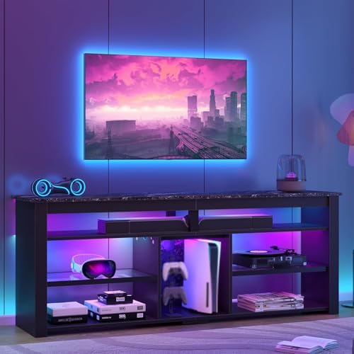 Gaming Console Tv Stand - 70인치 TV용 TV 스탠드, 2개의 LED