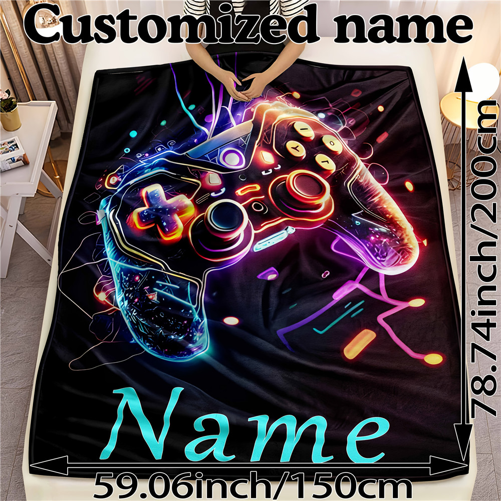 Gaming Console Names - 맞춤형 이름 게임 콘솔 플란넬 담요,
