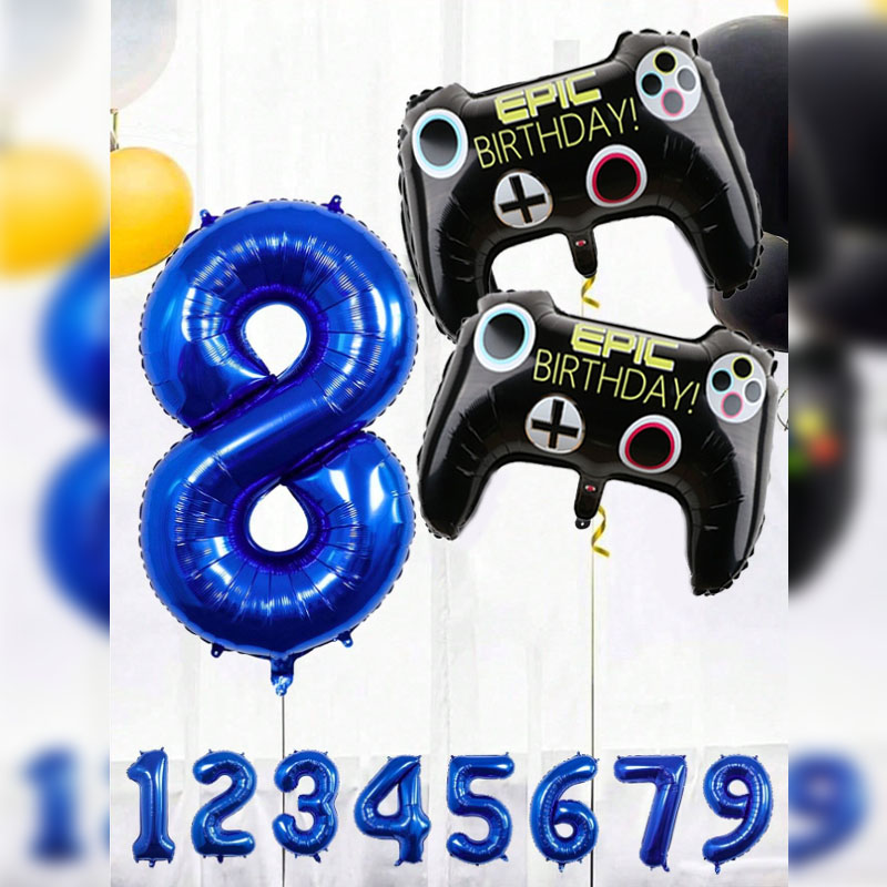3pcs 비디오 게임 파티 용품 세트 아기 소년 생일  - Gaming Console Handle 리뷰 및 가격