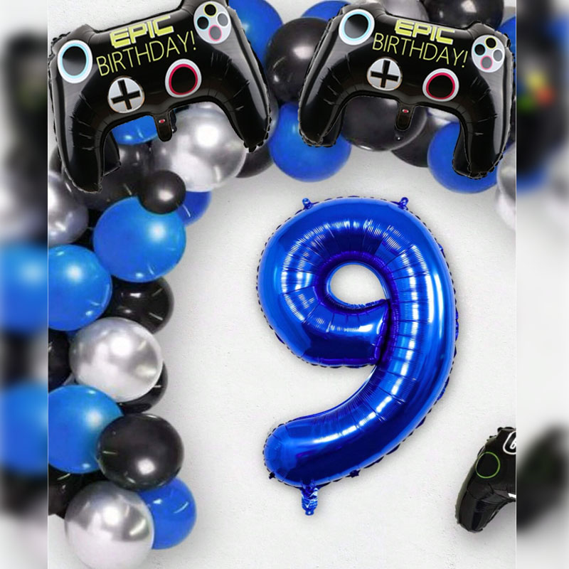 3pcs 비디오 게임 파티 용품 세트 아기 소년 생일  - Gaming Console Handle 리뷰 및 가격