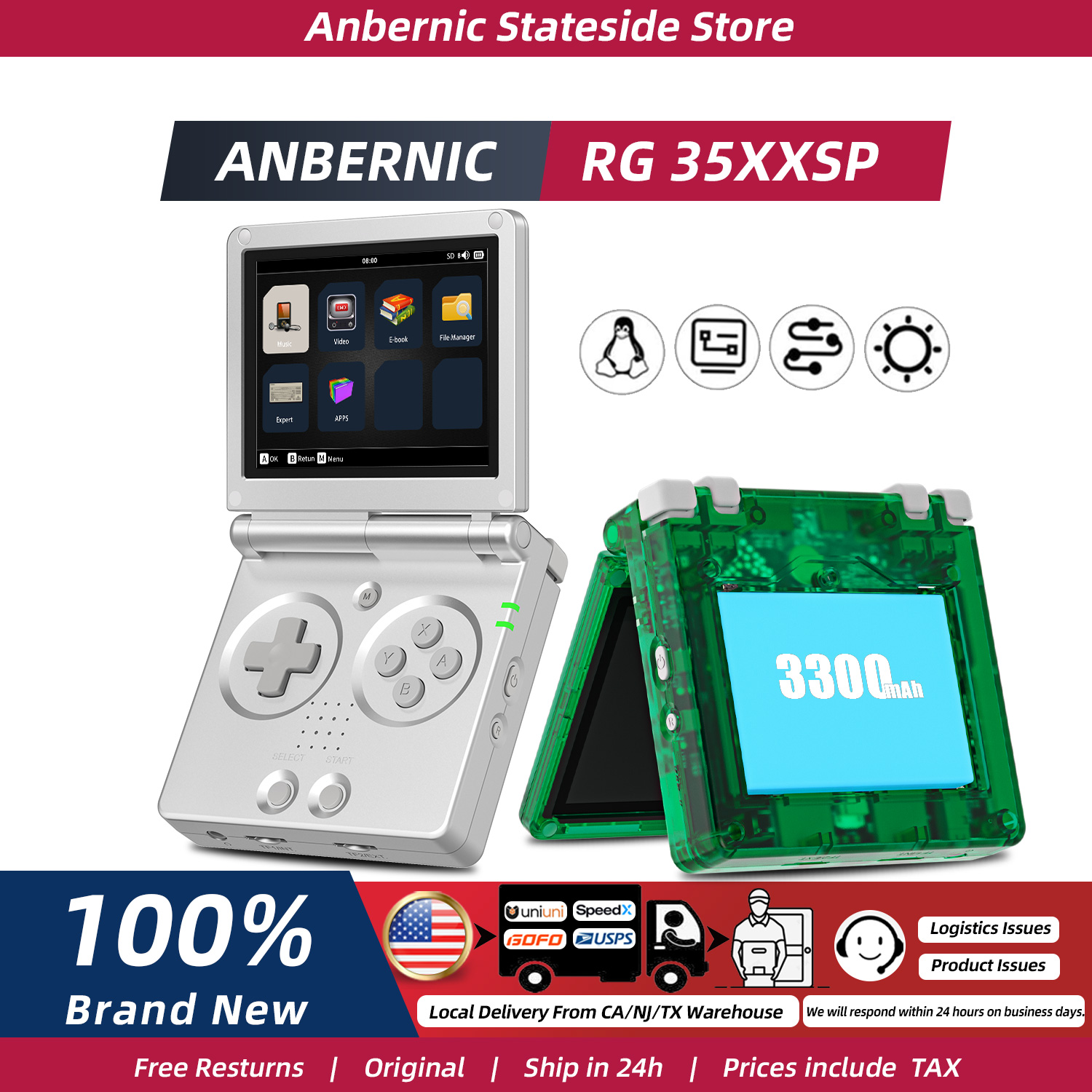 ANBERNIC RG35XXSP FILP 3.5인치 I - Gaming Console Years 리뷰 및 가격