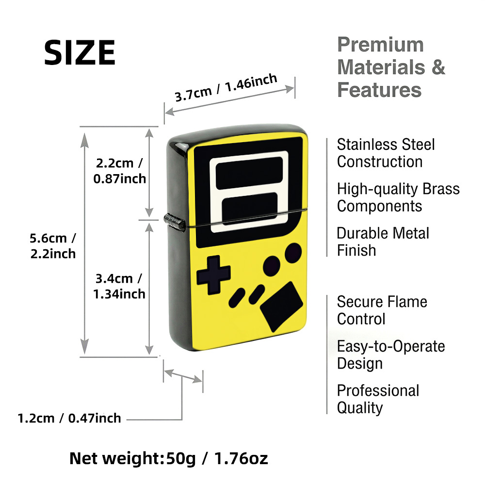 레트로 게임 플립탑 라이터 빈티지 노란색 휴대용 게임기 - Retro.Gaming Console Yellow 리뷰 및 가격