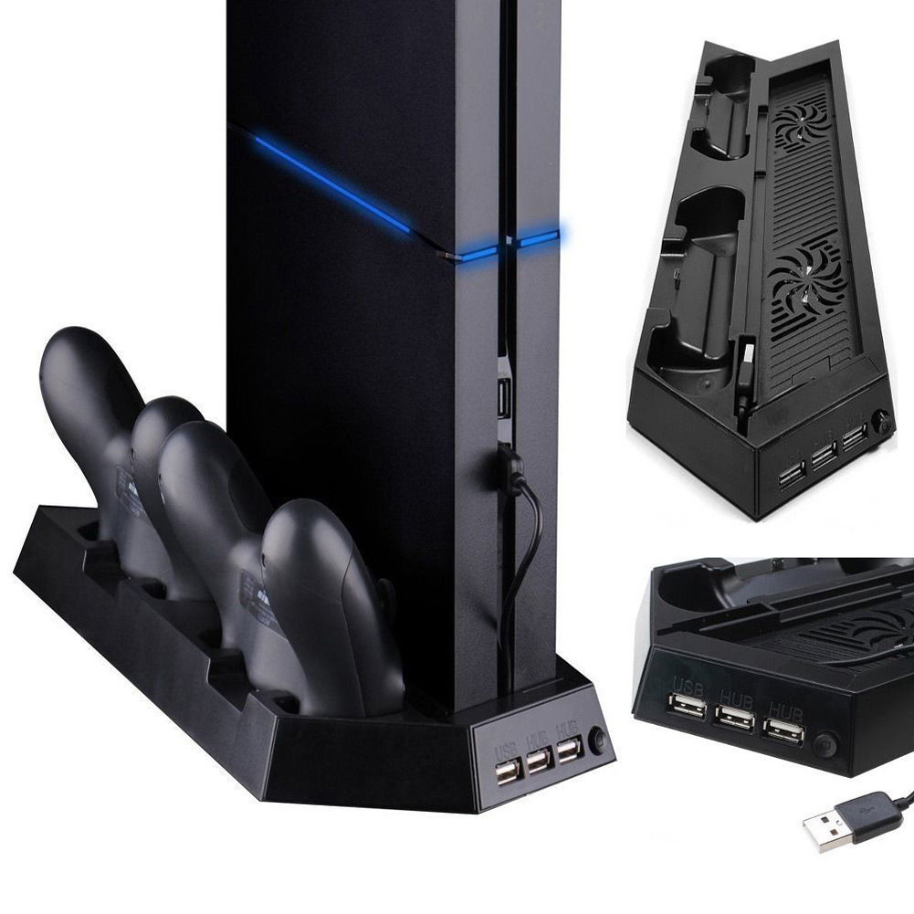 PS4 콘솔 컨트롤러용 수직 냉각 팬 스탠드 및 충전  - Gaming Console Tv Stand 리뷰 및 가격