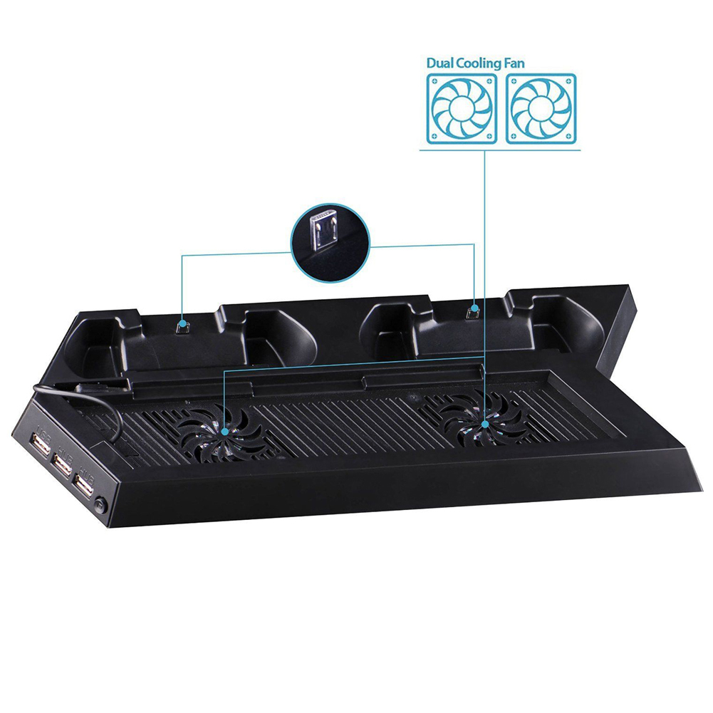 PS4 콘솔 컨트롤러용 수직 냉각 팬 스탠드 및 충전  - Gaming Console Tv Stand 리뷰 및 가격