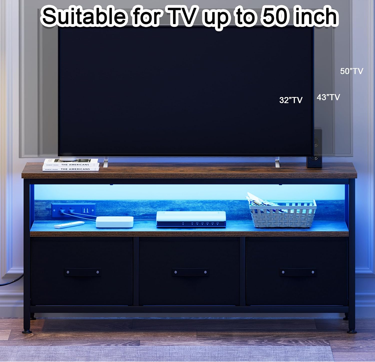 39인치 TV 스탠드(50인치까지 가능), 충전 스테이 - Gaming Console Tv Stand 리뷰 및 가격