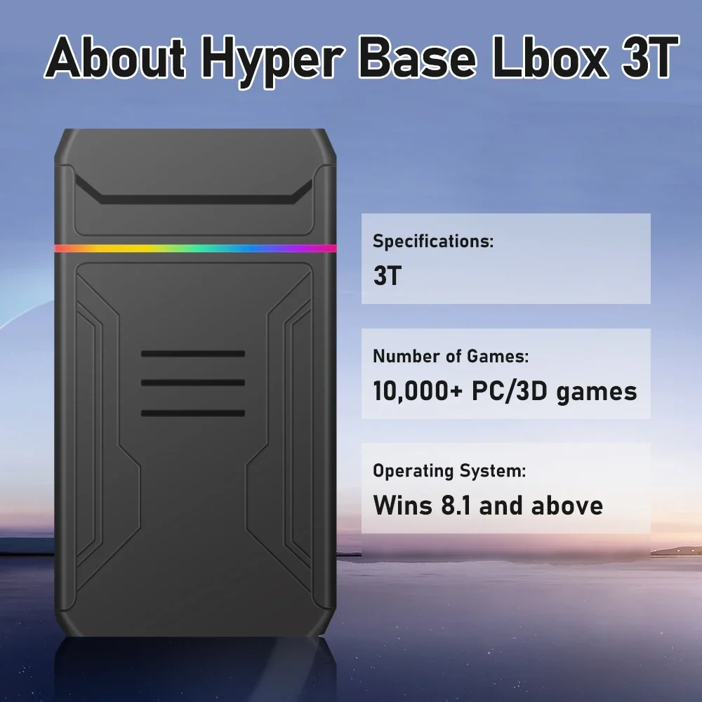 3TB 런치박스 휴대용 게임 HDD (10107개 게임 - Gaming Console In Chinese 리뷰 및 가격