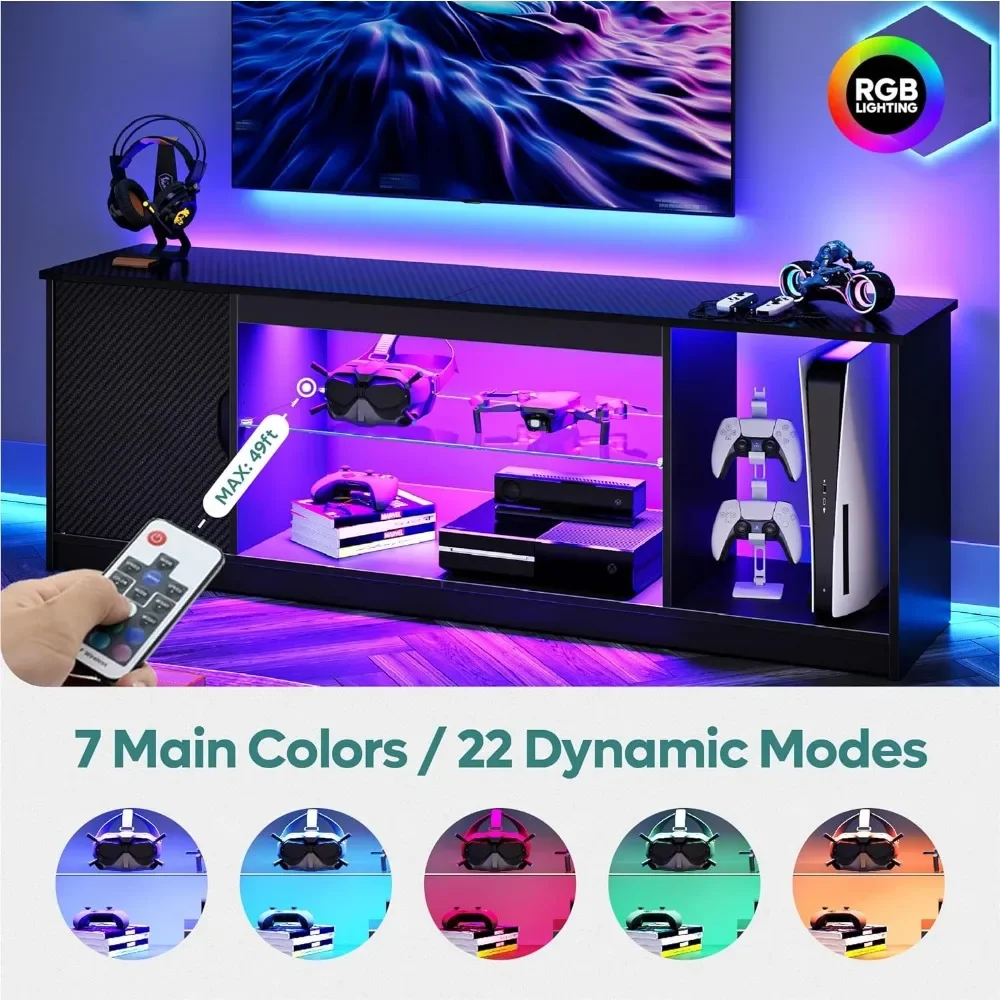 PS5용 베스티어 LED 엔터테인먼트 센터, 60/65 - Gaming Console Tv Stand 리뷰 및 가격