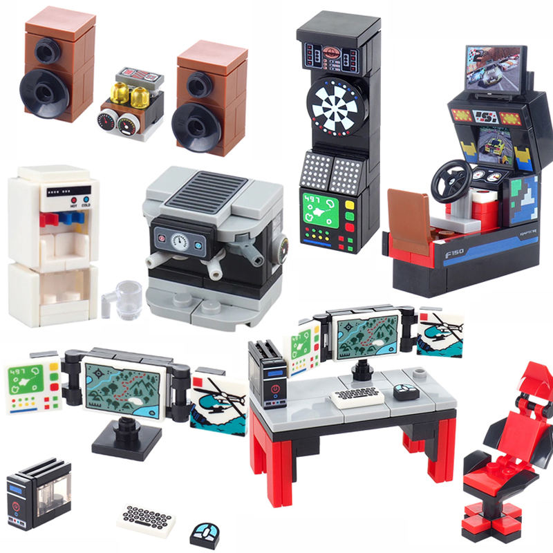MOC 도시 거리 장면 빌딩 블록 전화 부스 화장실 게 - Gaming Console Lego 리뷰 및 가격