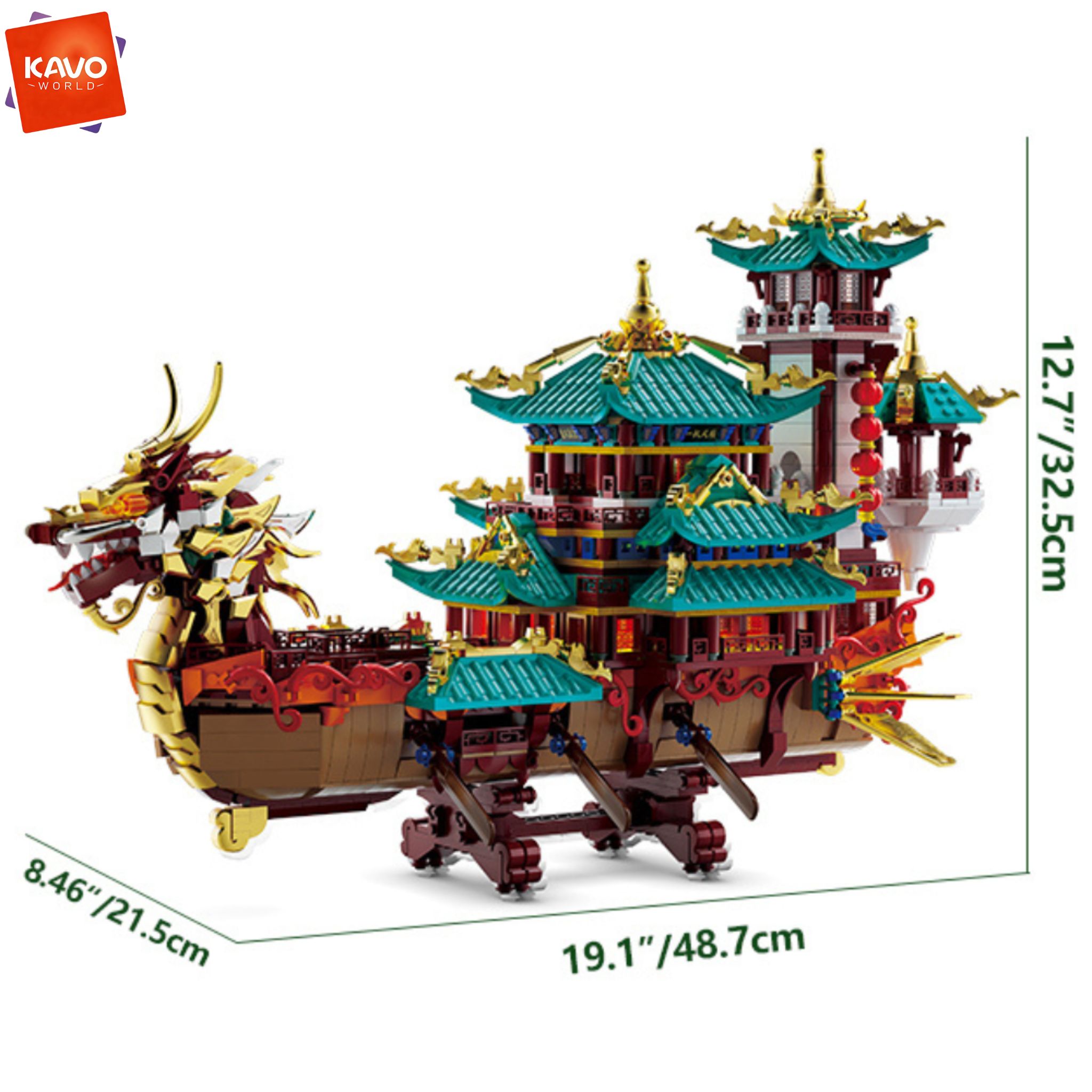 KAVOWORLD 2453피스 드래곤 보트 조립 블록  - Gaming Console Lego 리뷰 및 가격