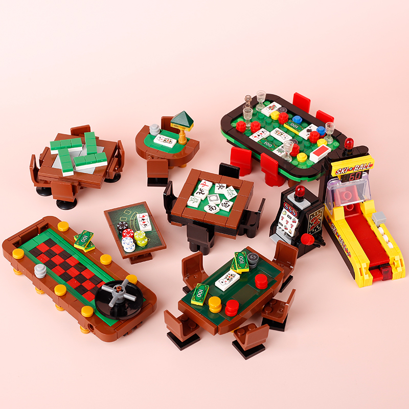 MOC 도시 포커 테이블 빌딩 블록 슬롯 스키 공 게임 - Gaming Console Lego 리뷰 및 가격