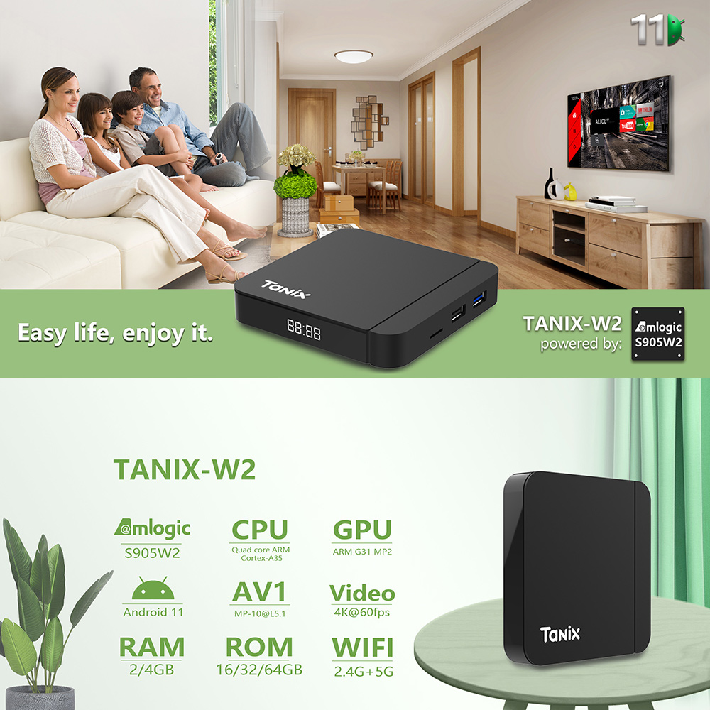 타닉스 W2 스마트 TV 박스 안드로이드 11 암로직  - Gaming Console Tv Stand 리뷰 및 가격