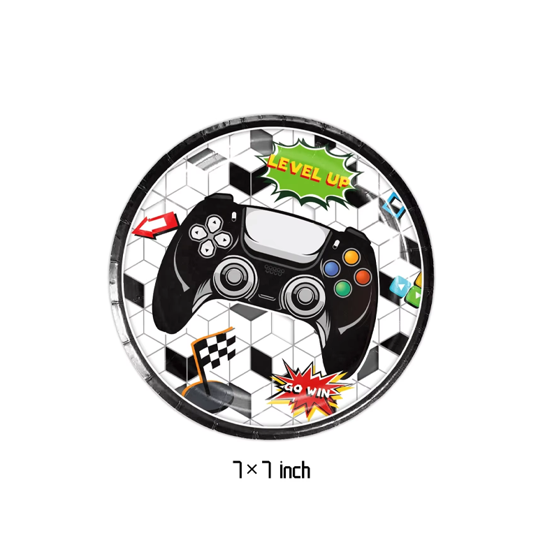 블랙 게임 콘솔 식기 어린이 생일 파티 일회용 식기 파 - Gaming Console Years 리뷰 및 가격
