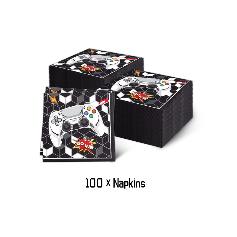 블랙 게임 콘솔 식기 어린이 생일 파티 일회용 식기 파 - Gaming Console Years 리뷰 및 가격