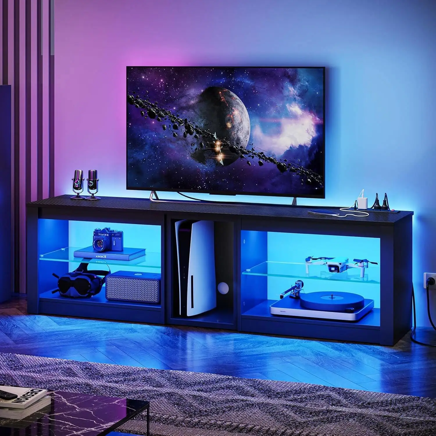 PS5 TV 스탠드용 엔터테인먼트 센터, 70인치 TV - Gaming Console Tv Stand 리뷰 및 가격