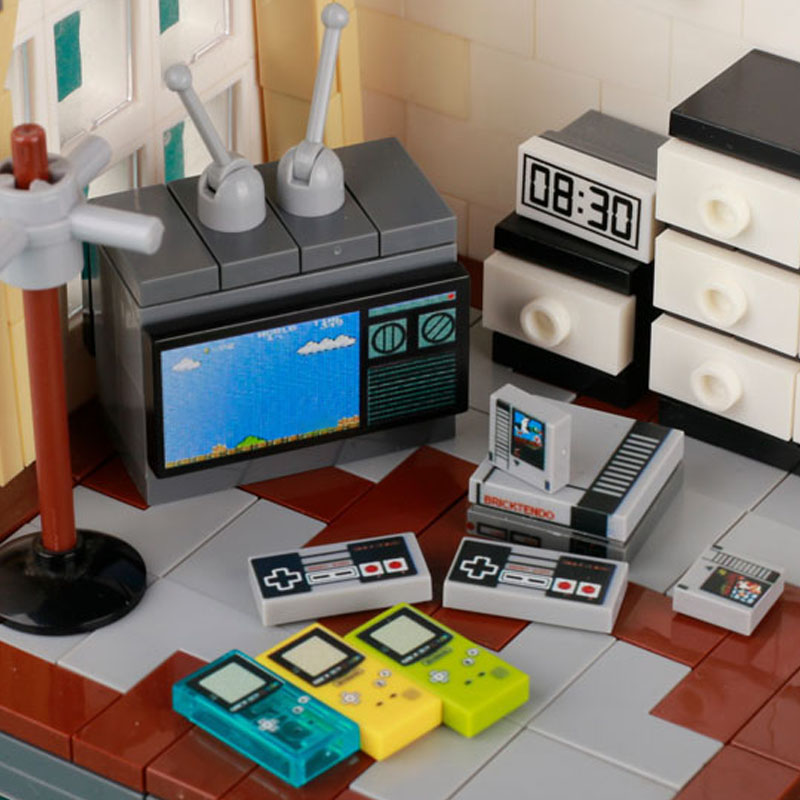 MOC 게임 콘솔 컴퓨터 모델 빌딩 블록 미니 TV 게 - Gaming Console Lego 리뷰 및 가격